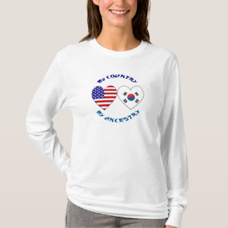 Südkorea und die USA hören My Country My Herkunft T-Shirt