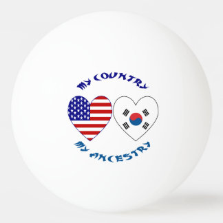 Südkorea und die USA hören My Country My Herkunft Tischtennisball