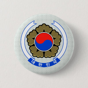 Südkorea-Wappen Detail Button