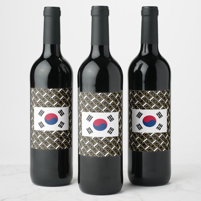 SÜDKOREA WEINETIKETT (Flaschen)