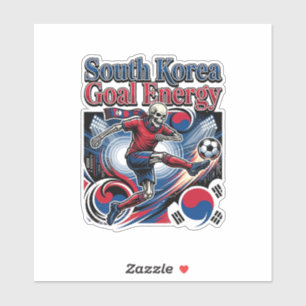 Südkorea Ziel Energie Skelett Stürmer Nationen B Aufkleber