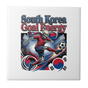 Südkorea Ziel Energie Skelett Stürmer Nationen B Fliese