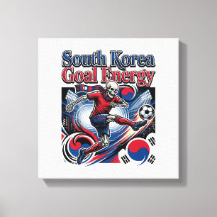 Südkorea Ziel Energie Skelett Stürmer Nationen B Leinwanddruck