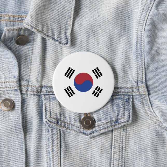 Südkoreaflagge Button (Beispiel)