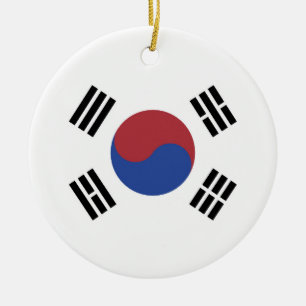 Südkoreaflagge Keramik Ornament