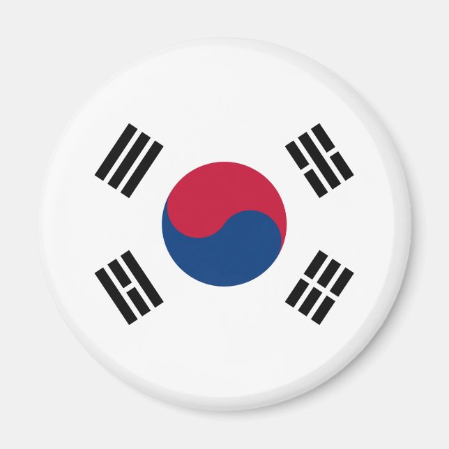 Südkoreaflagge Magnet (Vorne)