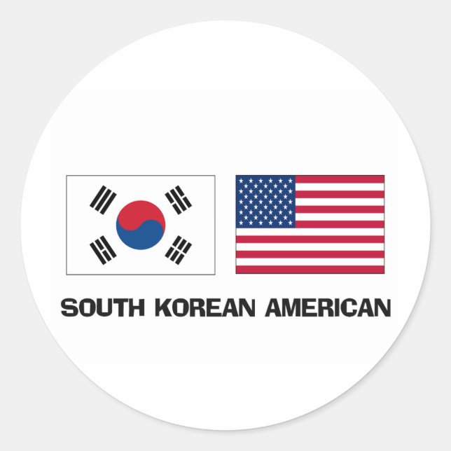 Südkoreanisch Runder Aufkleber (Vorderseite)