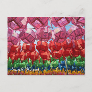 Südkoreanische buddhistische Lanterns Postkarte