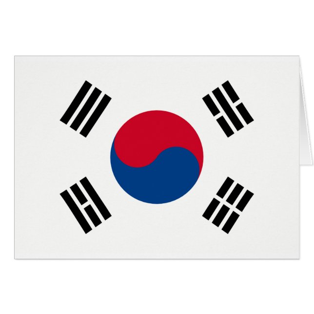 Südkoreanische Flagge (Vorderseite (Horizontal))