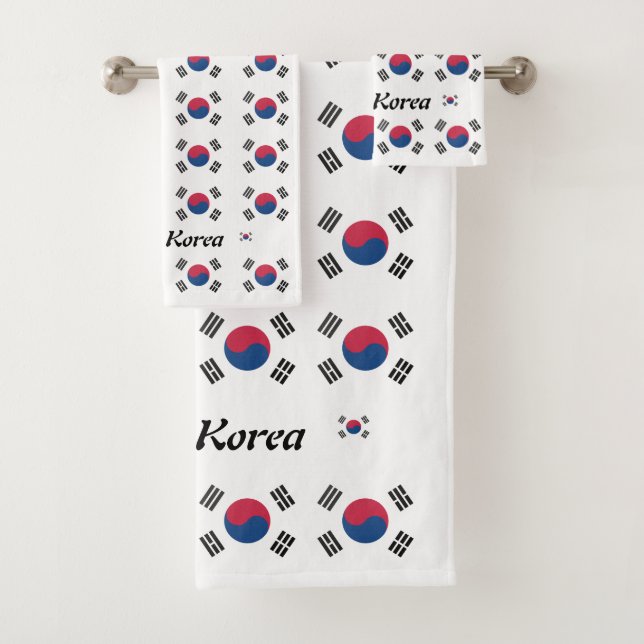Südkoreanische Flagge Badhandtuch Set (Insitu)