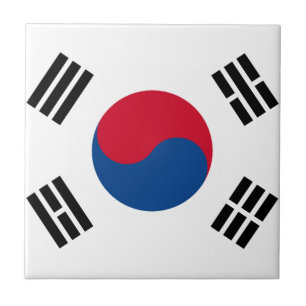 Südkoreanische Flagge Fliese