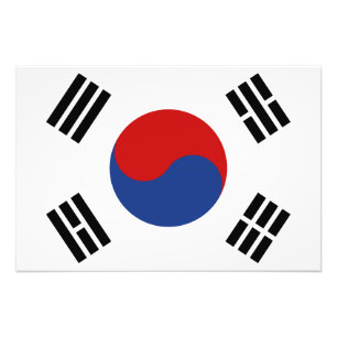 Südkoreanische Flagge Fotodruck