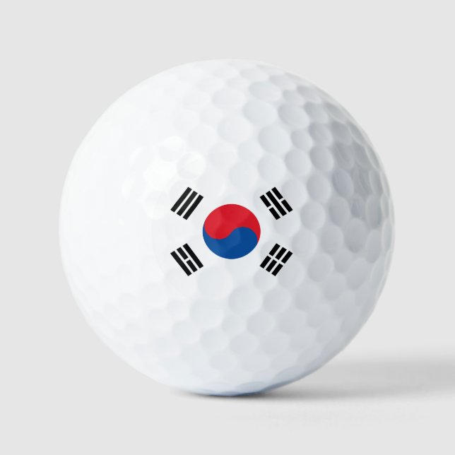 Südkoreanische Flagge Golfball (Vorderseite)