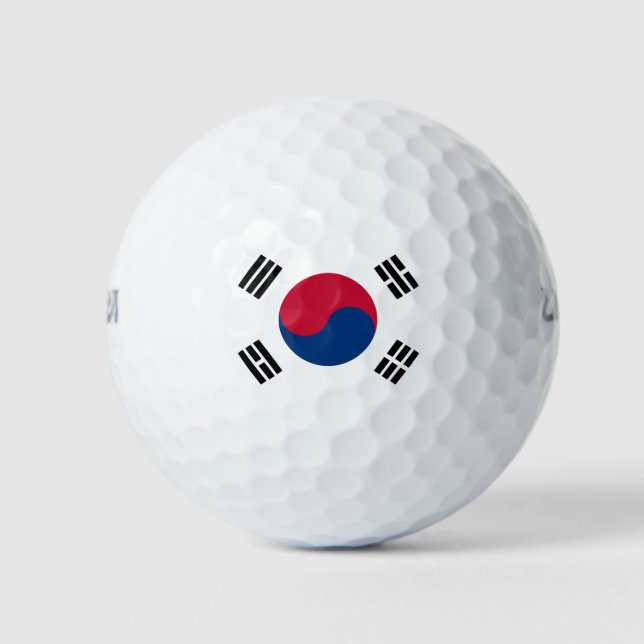 Südkoreanische Flagge Golfball (Vorderseite)