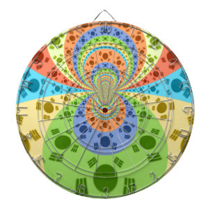 Südkoreanische Flagge Inspiriert Abstrakte Kunstdr Dartscheibe