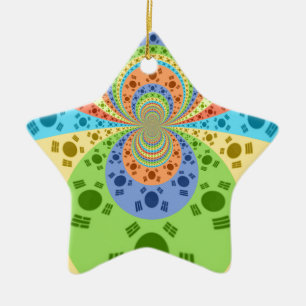 Südkoreanische Flagge Inspiriert Abstrakte Kunstdr Keramikornament