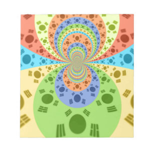 Südkoreanische Flagge Inspiriert Abstrakte Kunstdr Notizblock