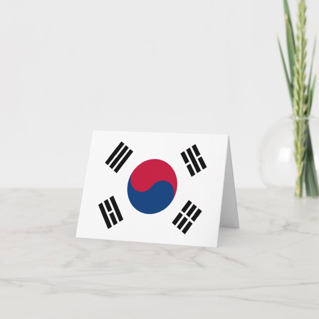 Südkoreanische Flagge Karte (Vorderseite)