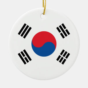 Südkoreanische Flagge Keramik Ornament