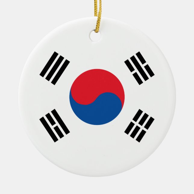 Südkoreanische Flagge Keramik Ornament (Vorne)
