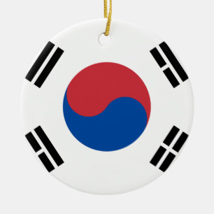 Südkoreanische Flagge - Korea - Taegeukgi - Keramik Ornament