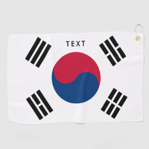 Südkoreanische Flagge kundenspezifischen Golf Golfhandtuch