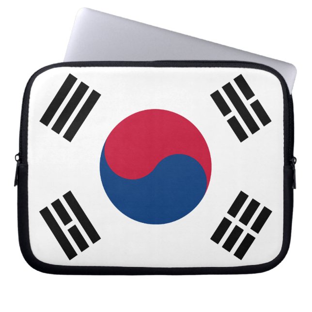 Südkoreanische Flagge Laptopschutzhülle (Vorderseite)