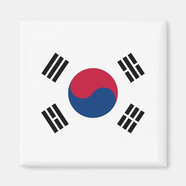 Südkoreanische Flagge Magnet (Vorne)