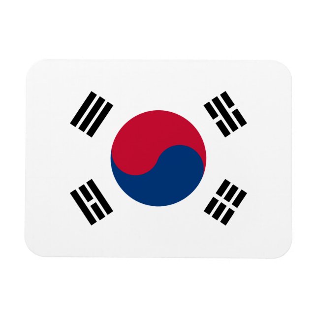 Südkoreanische Flagge Magnet (Horizontal)