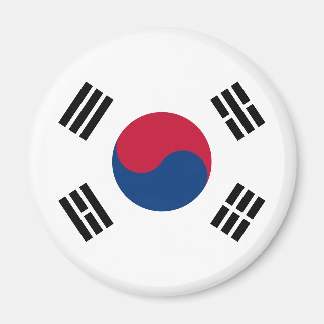 Südkoreanische Flagge Magnet (Vorne)