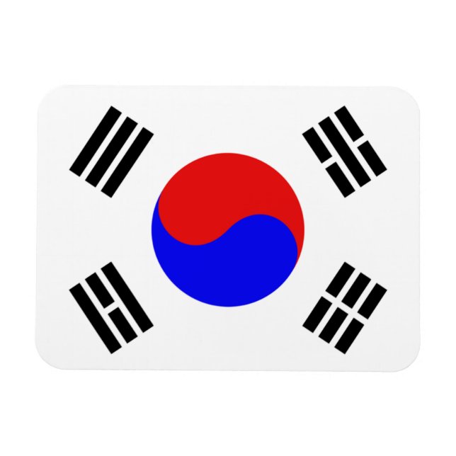 Südkoreanische Flagge Magnet (Horizontal)