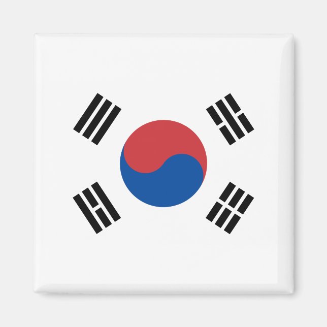 Südkoreanische Flagge Magnet (Vorne)