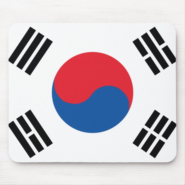 Südkoreanische Flagge Mousepad (Vorne)