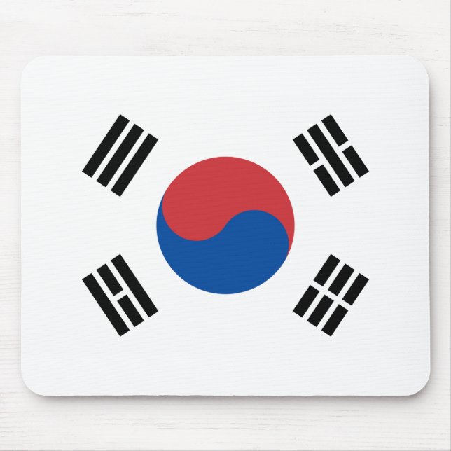 Südkoreanische Flagge Mousepad (Vorne)