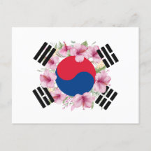 Südkoreanische Flagge Mugunghwa Postcard