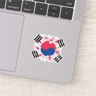 Südkoreanische Flagge Mugunghwa Vinyl Sticker