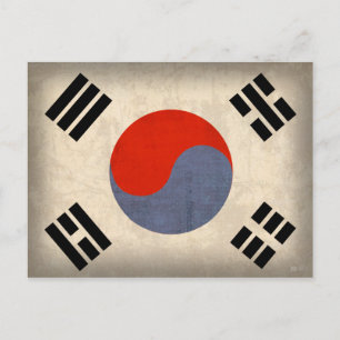 Südkoreanische Flagge - Not leidende Postkarten
