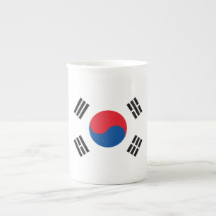 Südkoreanische Flagge ohne Grenzen Prozellantasse