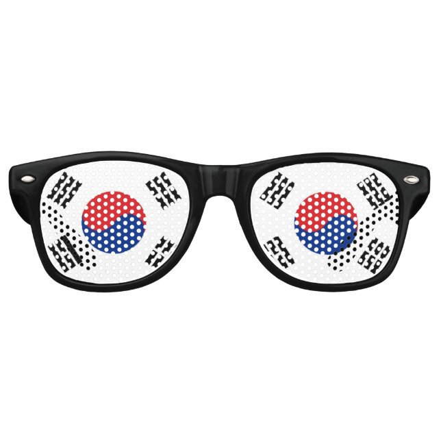 Südkoreanische Flagge Partybrille (Vorderseite)