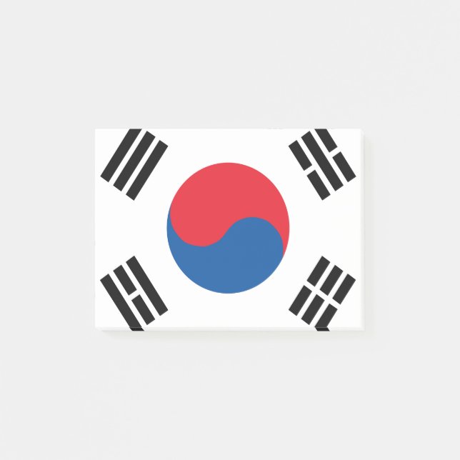 Südkoreanische Flagge Post-it Klebezettel (Vorderseite)