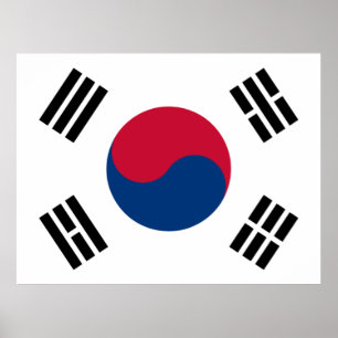 Südkoreanische Flagge Poster