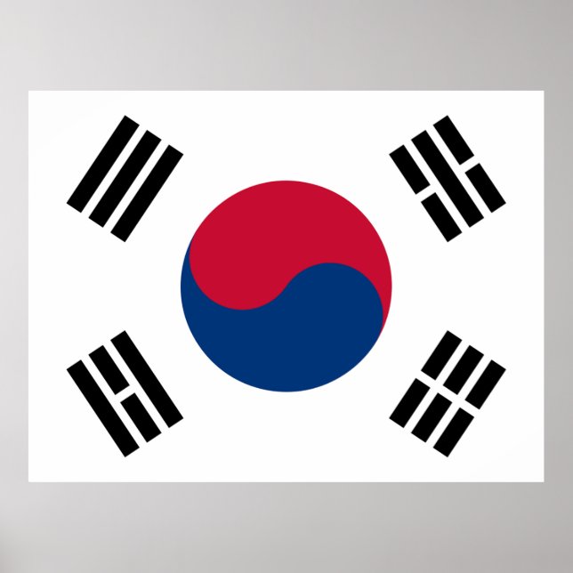 Südkoreanische Flagge Poster (Vorne)