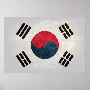 Südkoreanische Flagge Poster