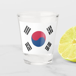 Südkoreanische Flagge Schnapsglas