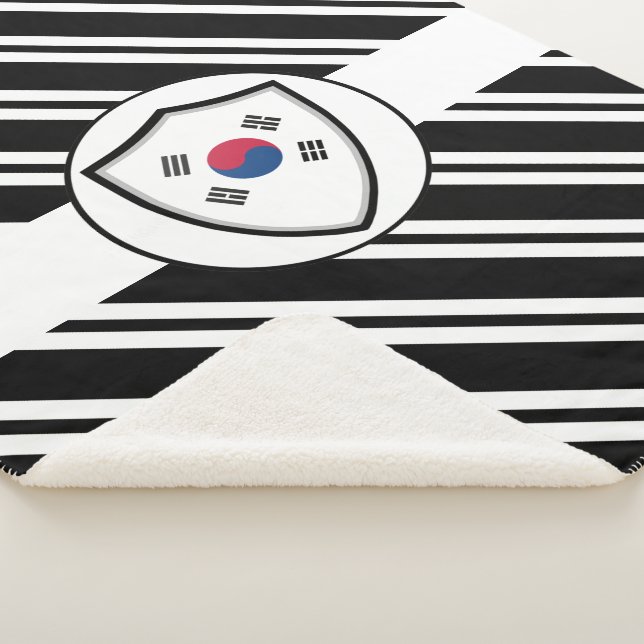 Südkoreanische Flagge Sherpadecke (3/4)