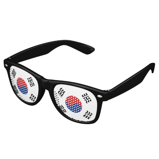 Südkoreanische Flagge Sonnenbrille (Schrägansicht)