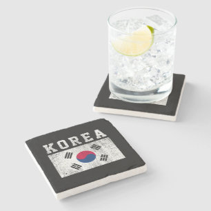 Südkoreanische Flagge Steinuntersetzer