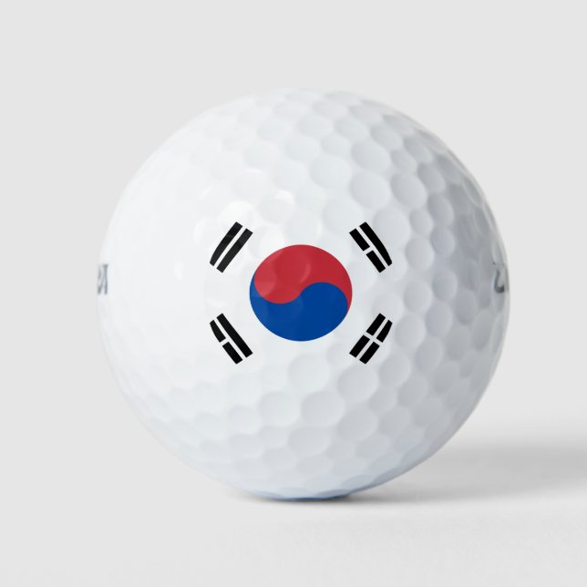 Südkoreanische Flagge Südkoreanisches Patriotikum Golfball (Vorderseite)