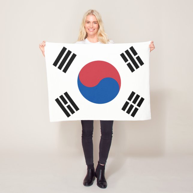 Südkoreanische Flagge Südkoreanisches Patriotisch Fleecedecke (Beispiel)