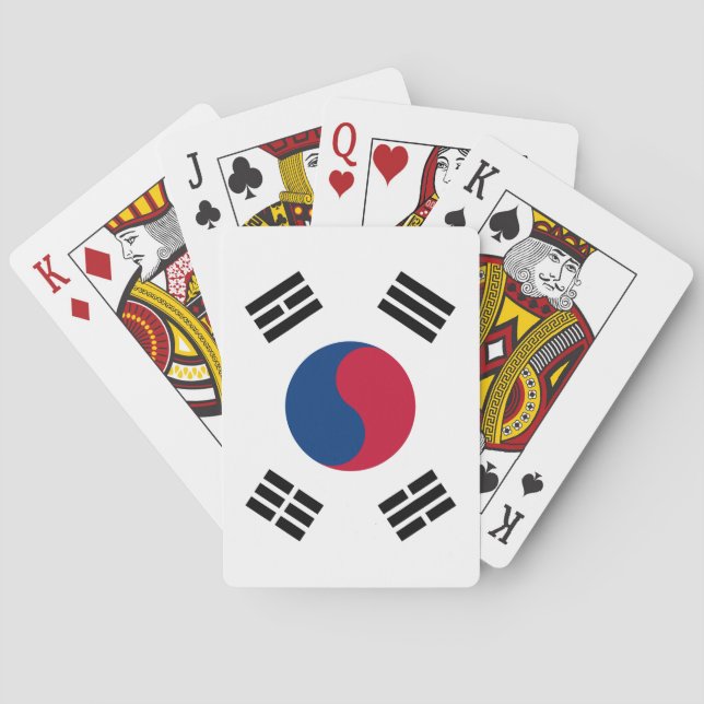 (Südkoreanische) Flagge Südkoreas Spielkarten (Rückseite)